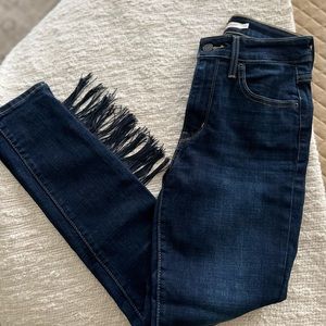 Womens high rise fringe Levi’s jeans